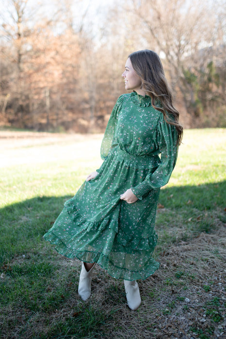 LIKE THE RAIN HIGH NECK DRESS