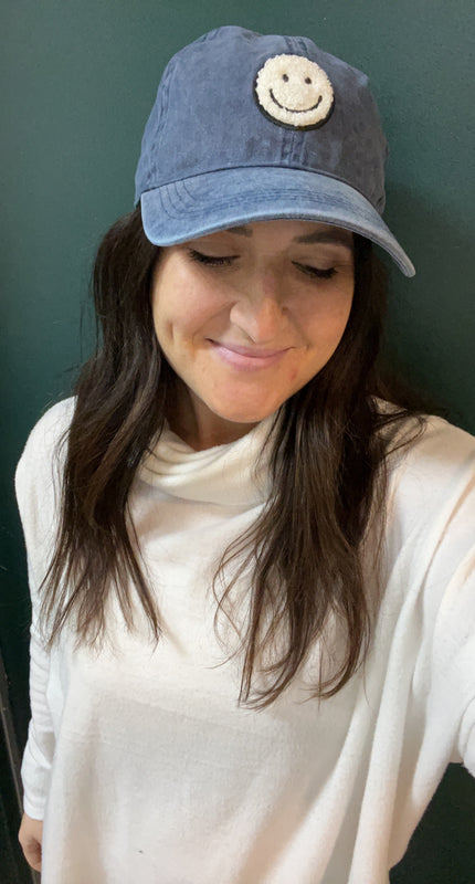 SMILEY PATCH BASEBALL HAT