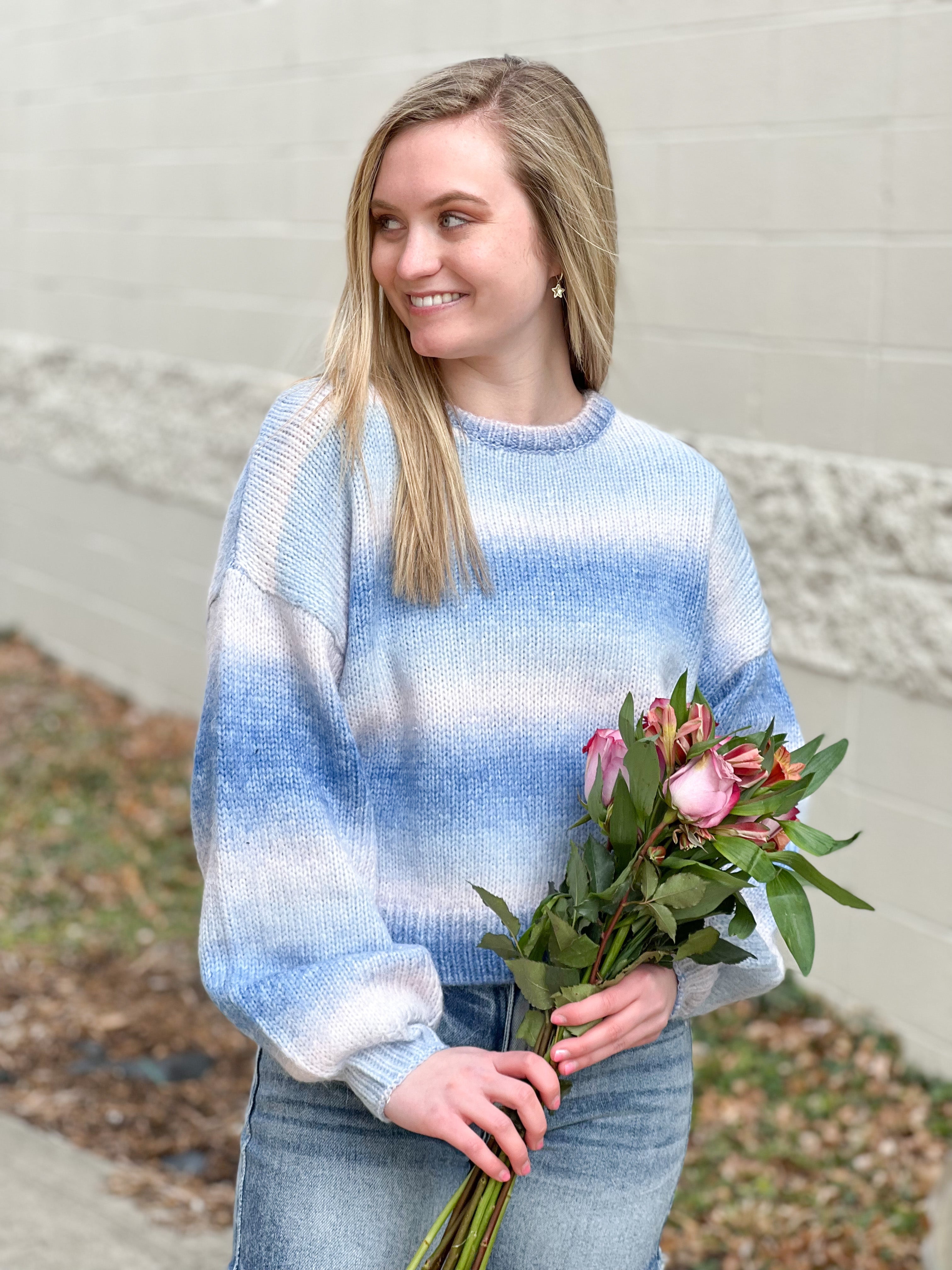 COTTON CANDY SKIES SWEATER- 2 COLORS