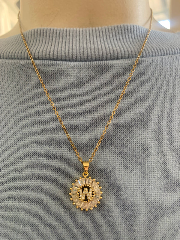 CRYSTAL INITIAL NECKLACE