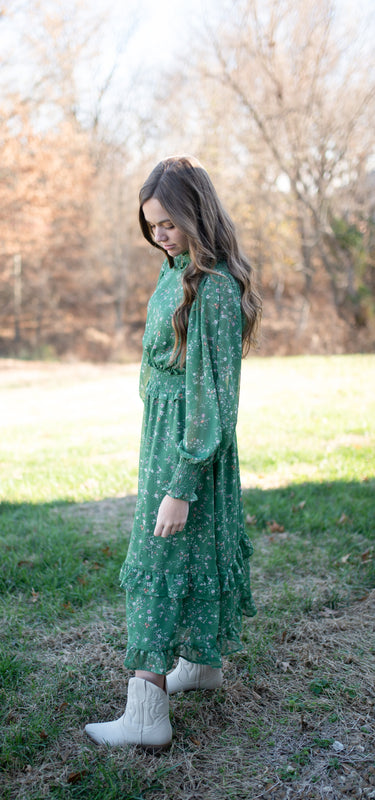 LIKE THE RAIN HIGH NECK DRESS