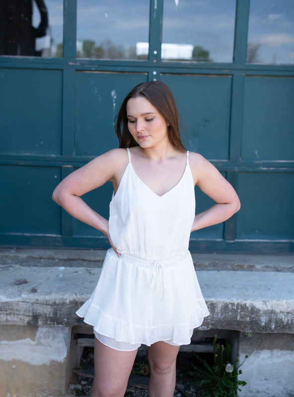CANCELLED PLANS WHITE ROMPER