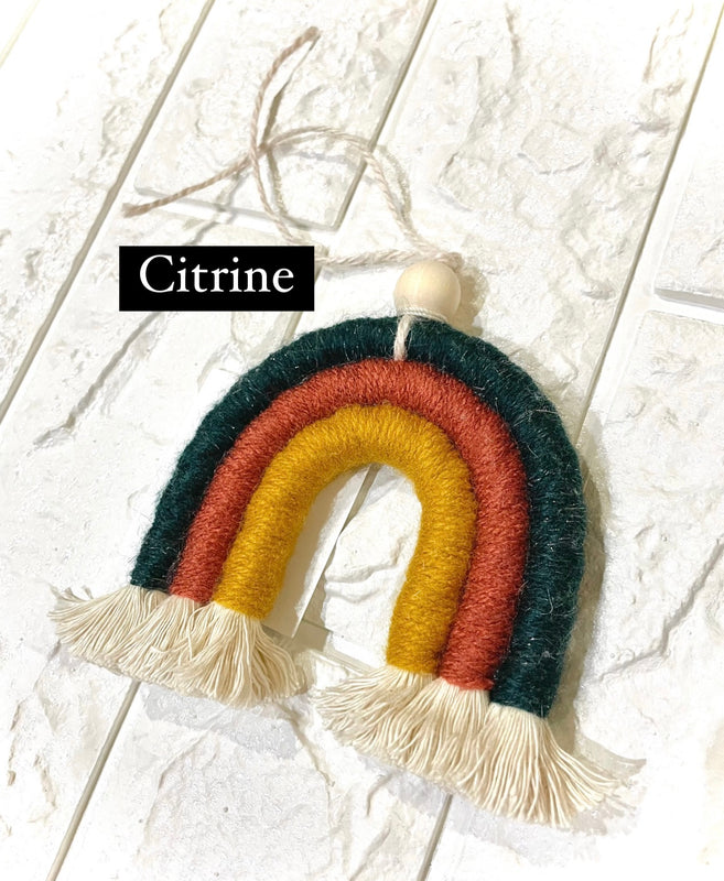 MACRAME RAINBOW WINDOW CHARM