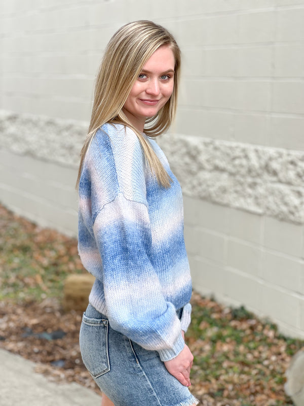COTTON CANDY SKIES SWEATER- 2 COLORS