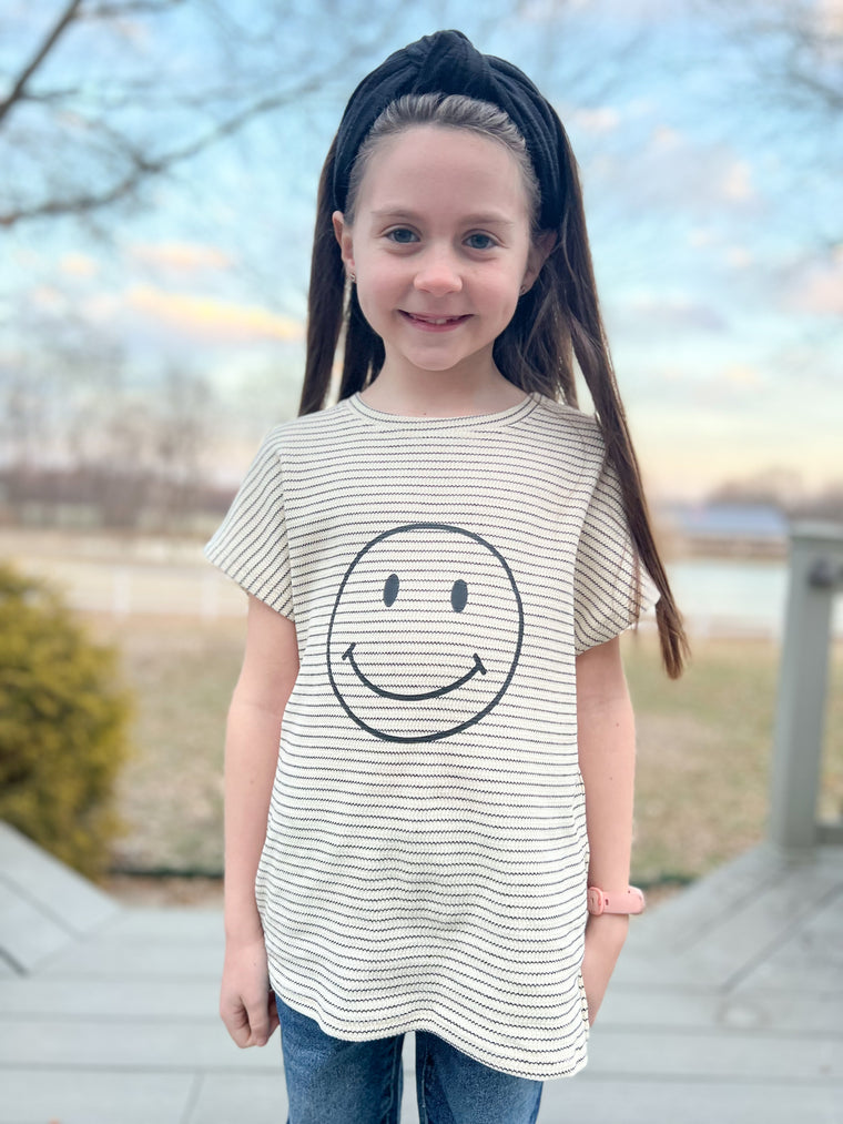 STRIPED SMILEY YOUTH TOP