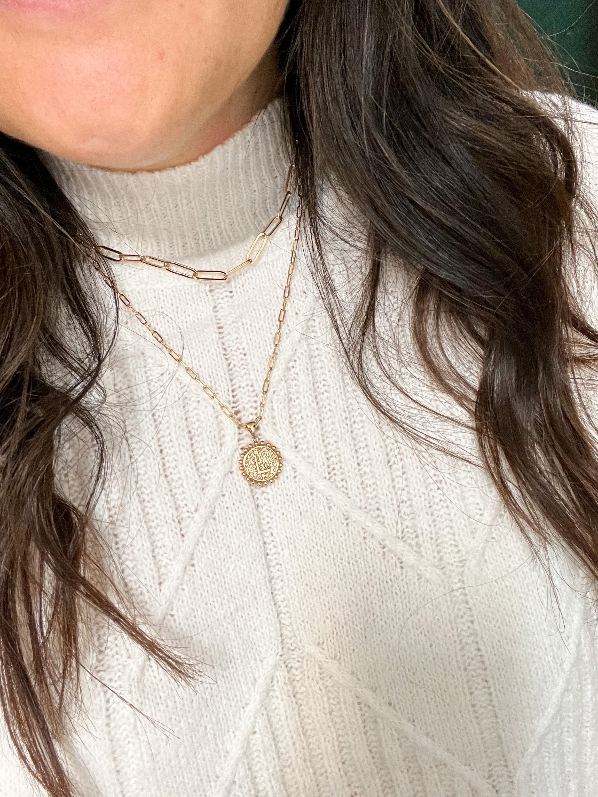 LAYERED INITIAL PENDANT NECKLACE