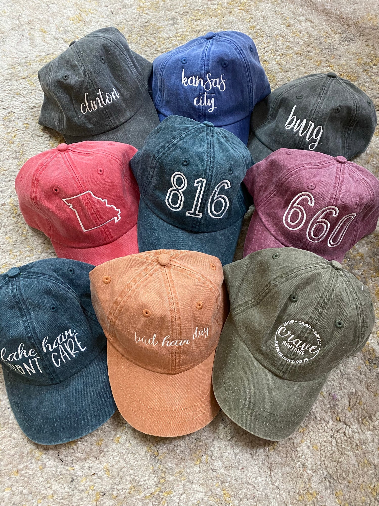 CUSTOM PATCH BASEBALL HATS – Crave Boutique