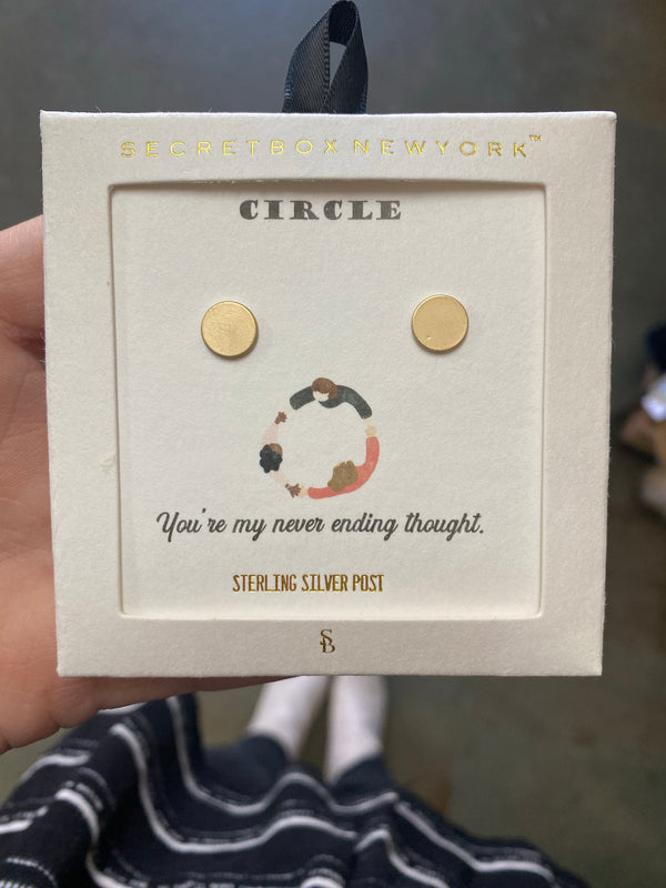 BOXED STUD EARRINGS