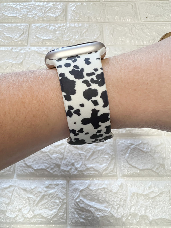 COW PRINT SILICONE WATCH BAND