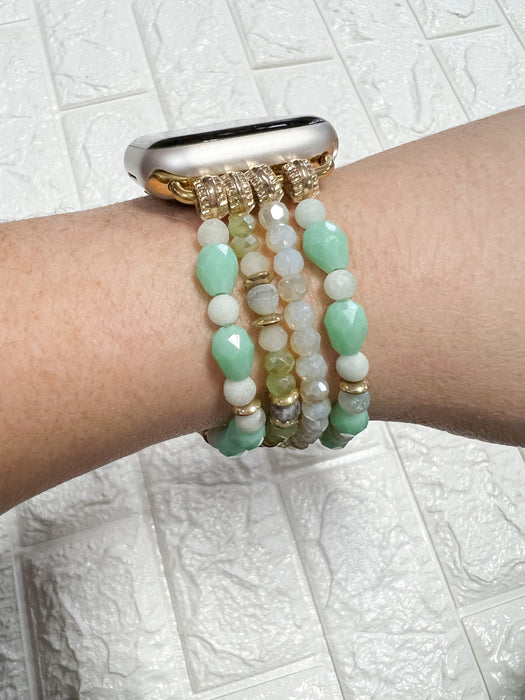 MINT BEADED WATCH BAND