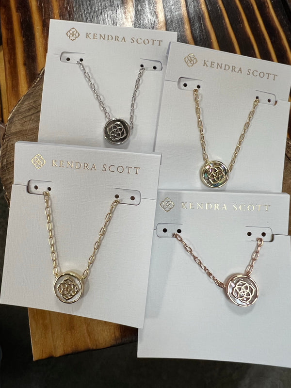 Kendra Scott Iridescent Slate Elisa Small Pendant Necklace Rare | eBay