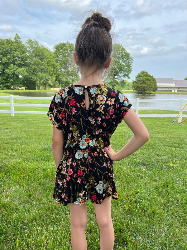 YOUTH FLORAL ROMPER