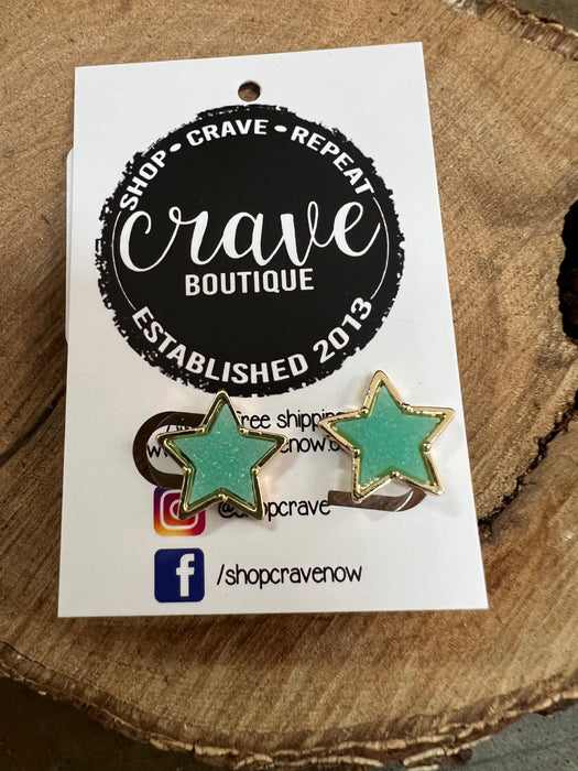 STAR DRUZY STUD EARRINGS