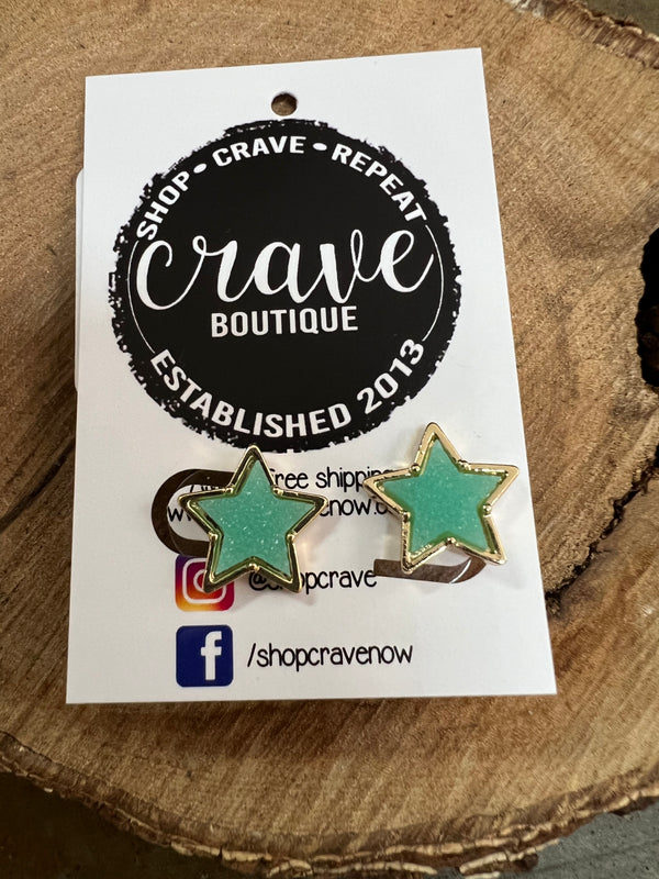 STAR DRUZY STUD EARRINGS