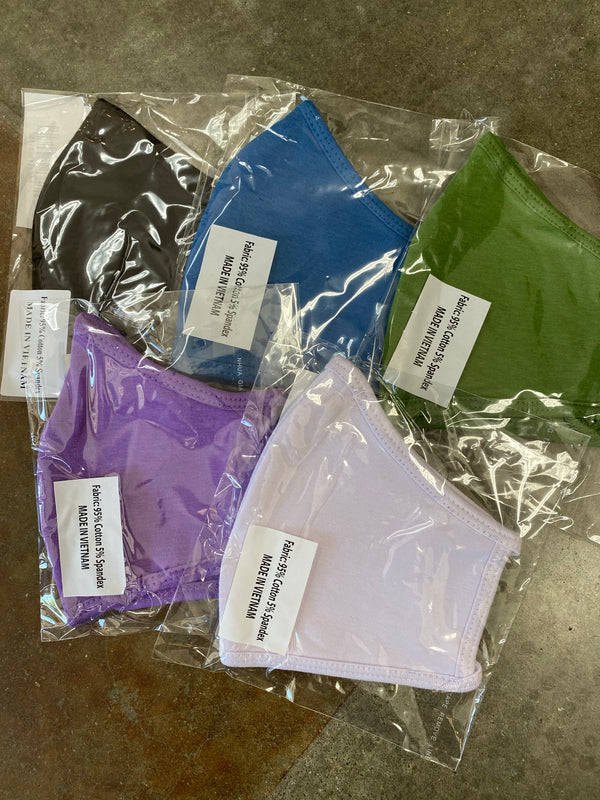SOLID COTTON FACE MASK