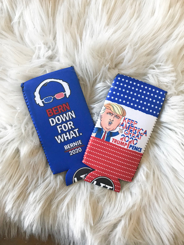 SLIM CAN COOLER POLITICAL