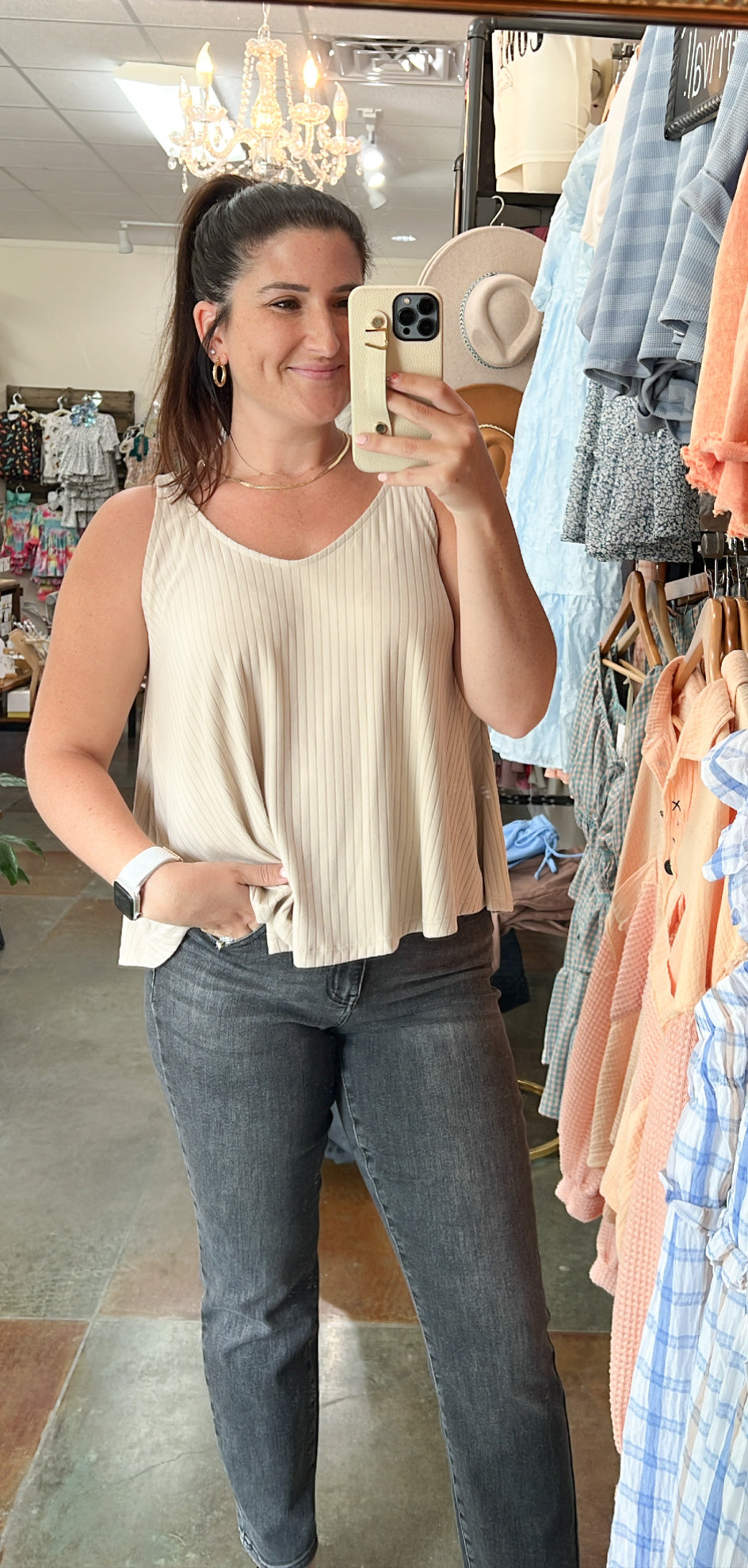 LAID BACK TAUPE TANK