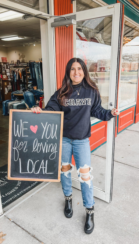 CRAVE EMBROIDERED SWEATSHIRT
