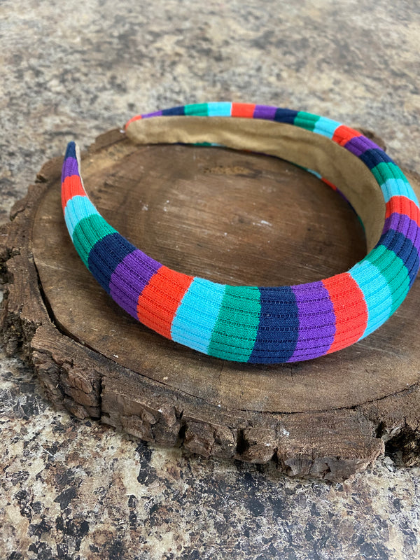 MULTI COLOR STRIPED HEADBAND