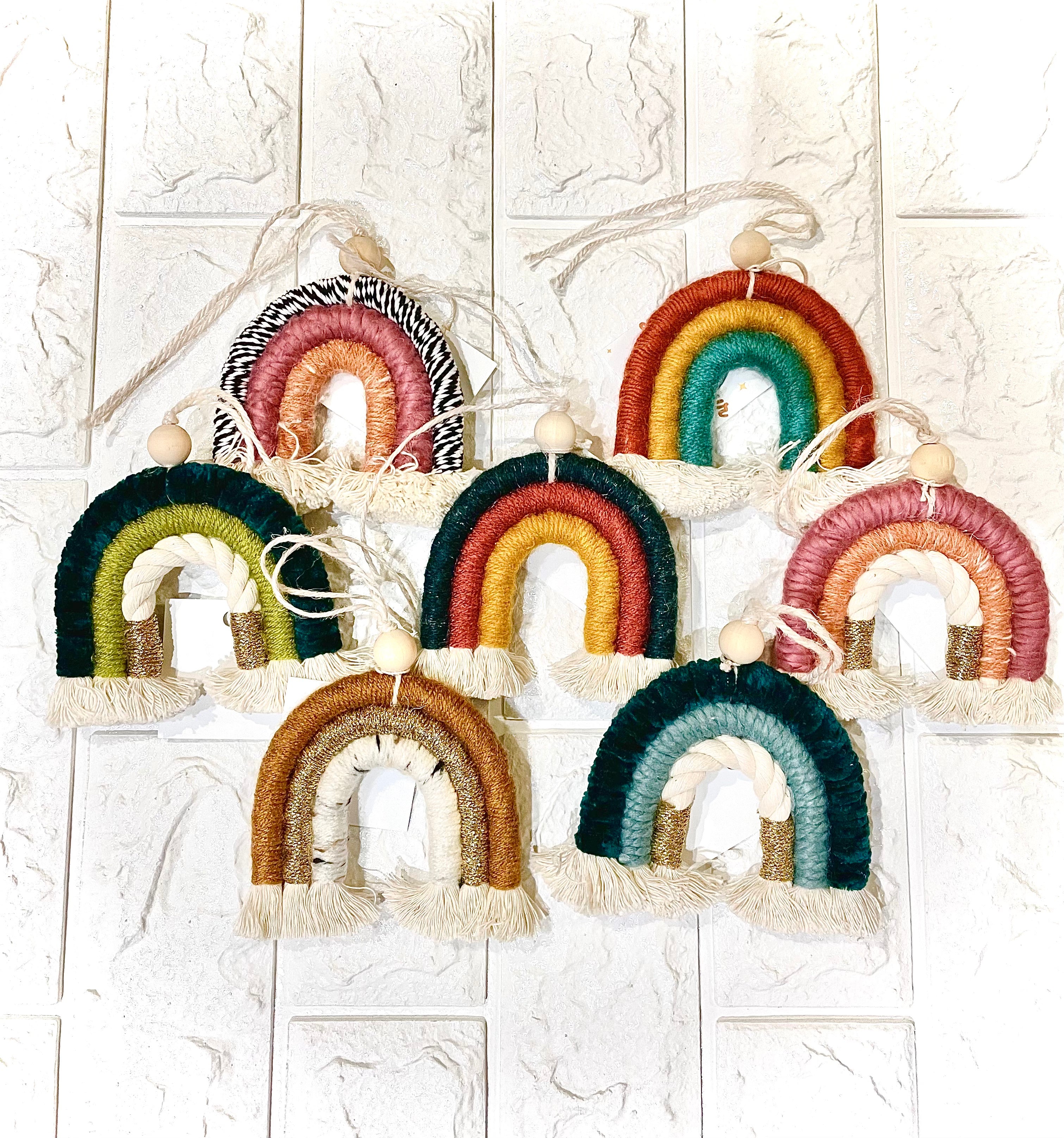 MACRAME RAINBOW WINDOW CHARM