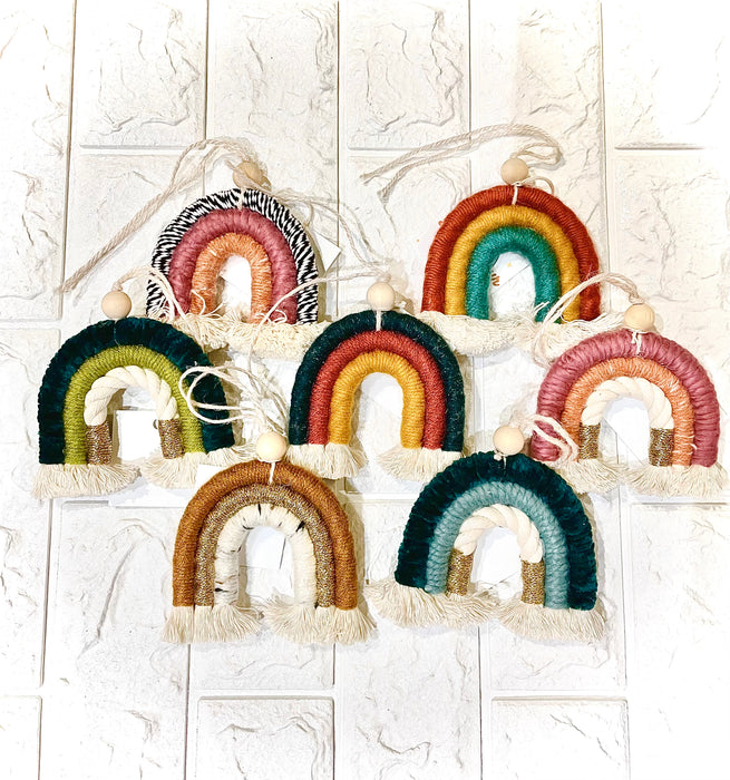 MACRAME RAINBOW WINDOW CHARM