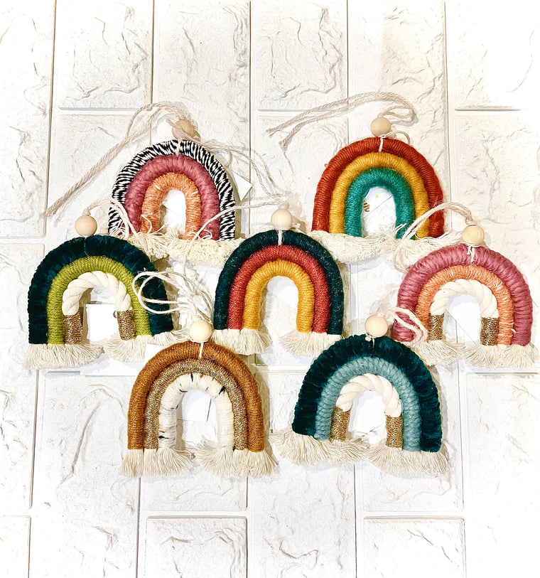 MACRAME RAINBOW WINDOW CHARM