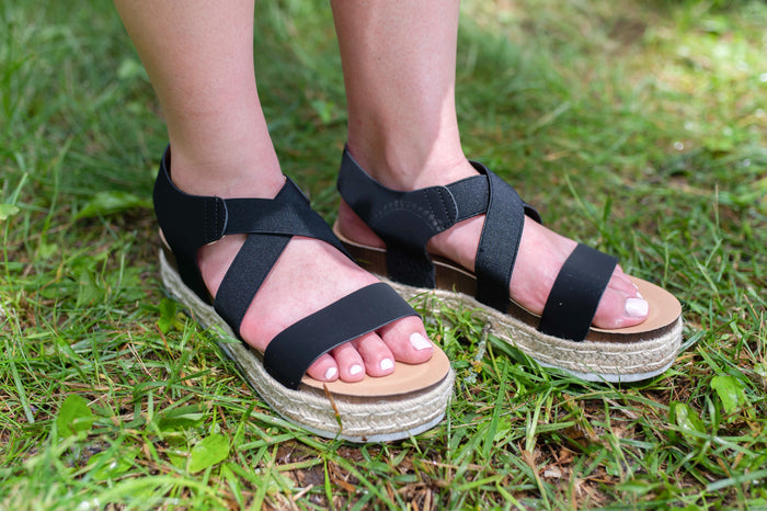 BLACK LIBERTY SANDALS