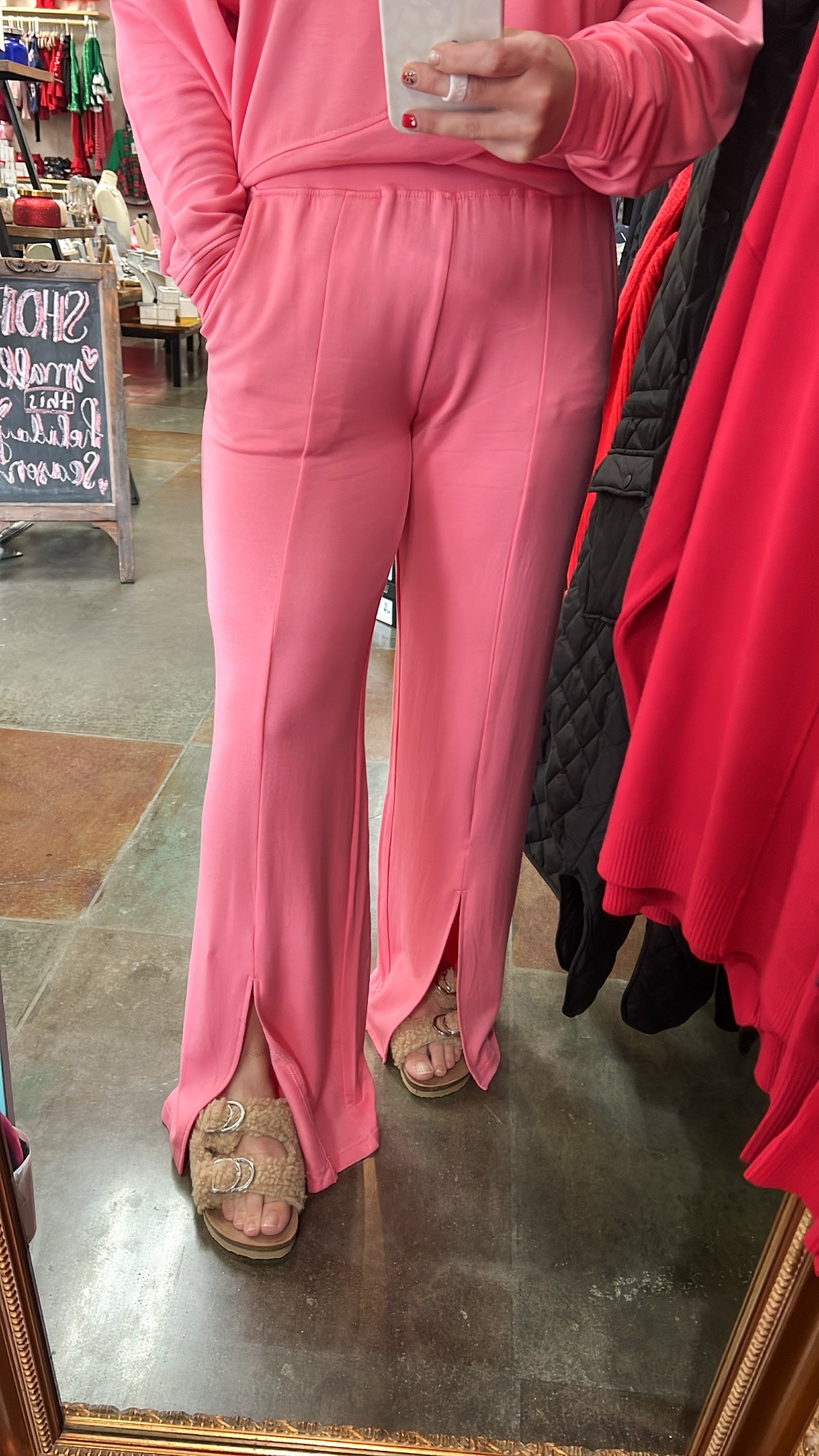 WIDE LEG PANTS WITH SLITS