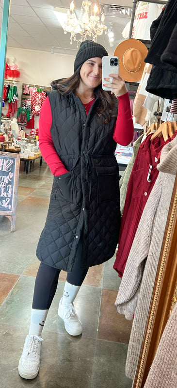 PUFFY QUILTED TUNIC VEST