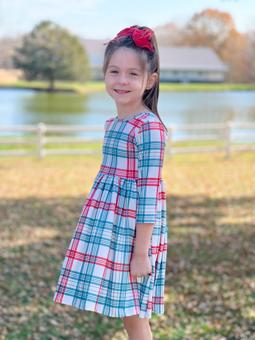 CHRISTMAS PLAID DRESS