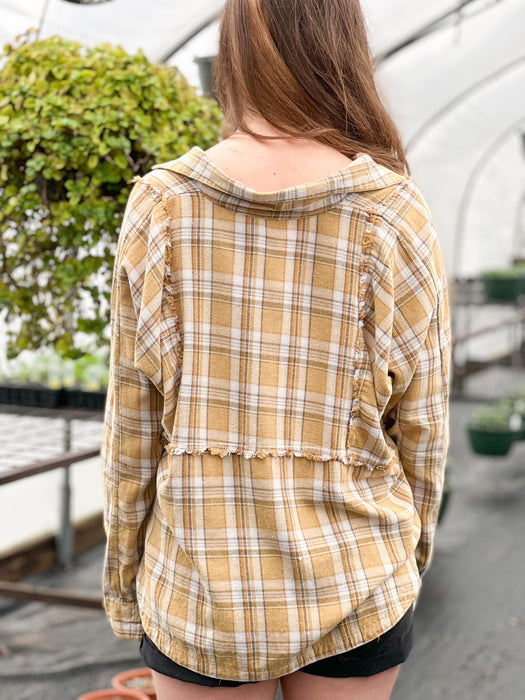 SWEET DISPOSITION PLAID TOP