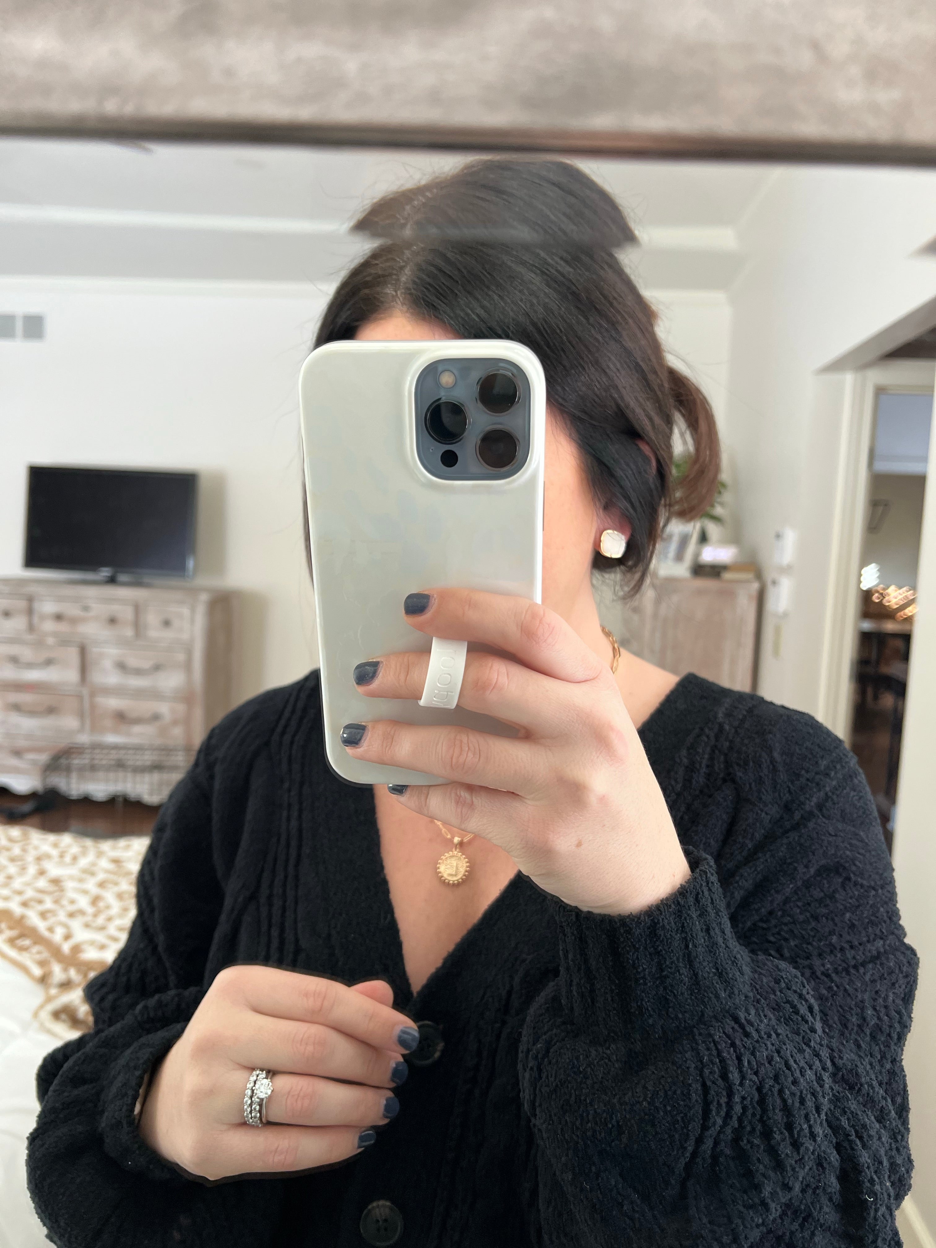 SQUARE DRUZY STUD