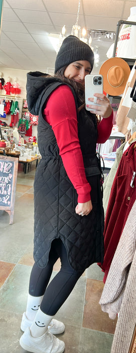PUFFY QUILTED TUNIC VEST