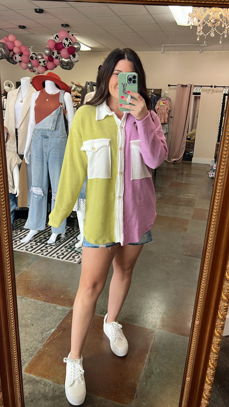 RASPBERRY LIME BUTTON UP