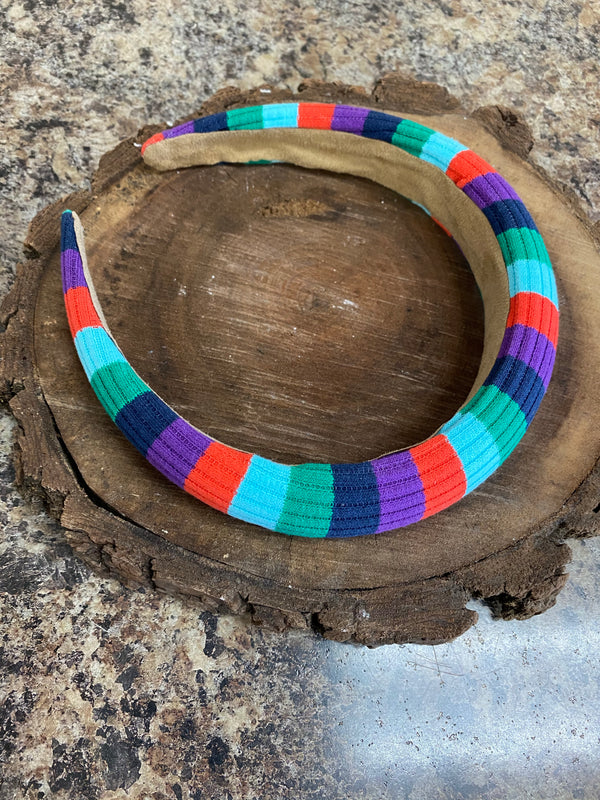 MULTI COLOR STRIPED HEADBAND