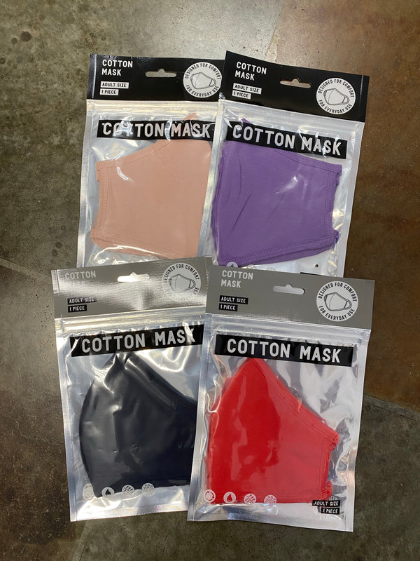 SOLID COTTON FACE MASK