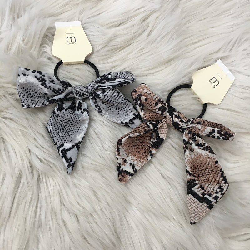 ELASTIC SNAKE HAIR BOW