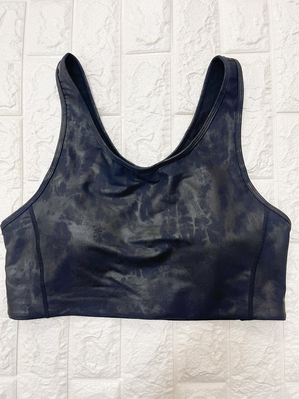 PLUS METALLIC OVERLAY SPORTS BRA