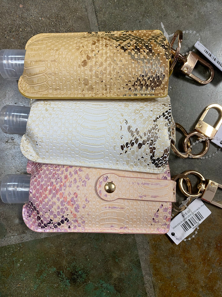 SNAKESKIN SANITIZER KEYCHAIN