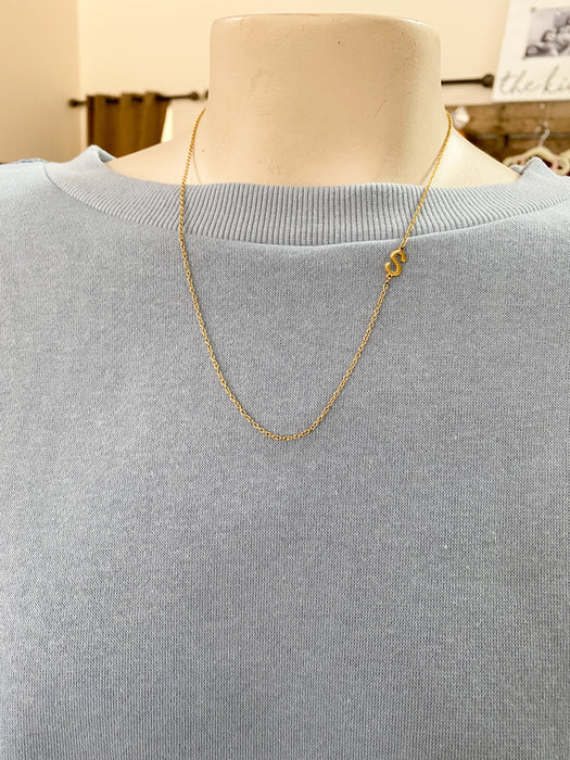 SIDEWAYS INITIAL NECKLACE