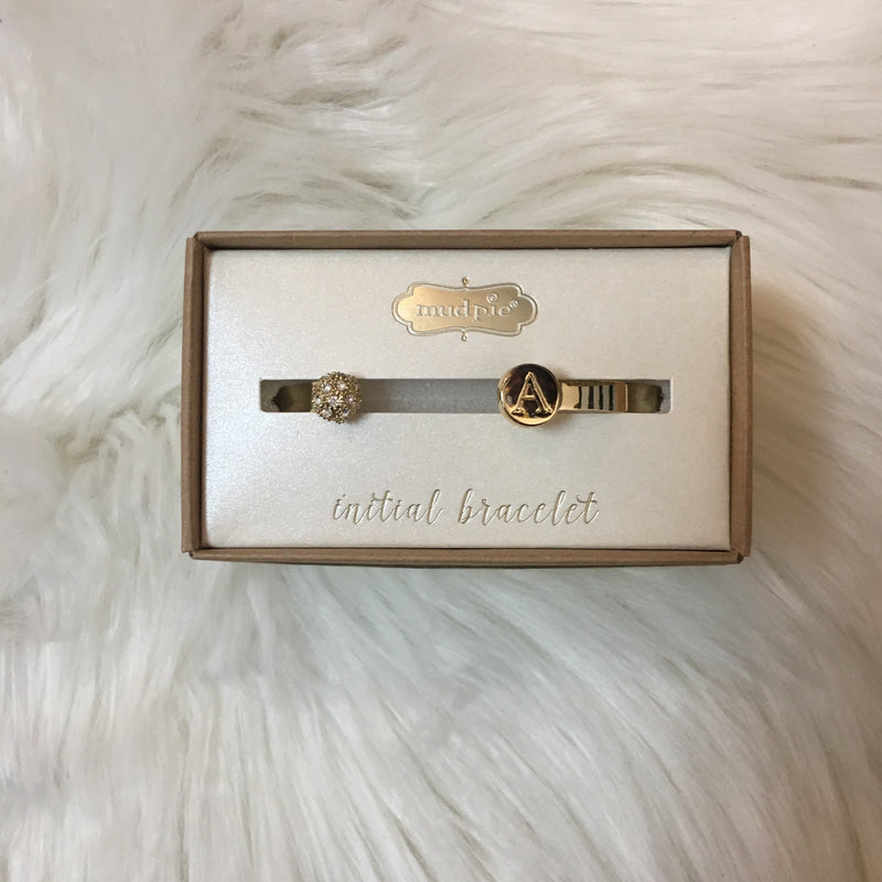 MUD PIE: INITIAL PAVE BRACELET