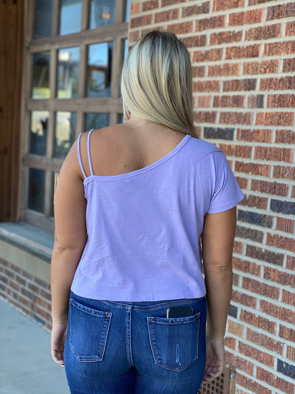 ME TIME ONE SHOULDER TEE