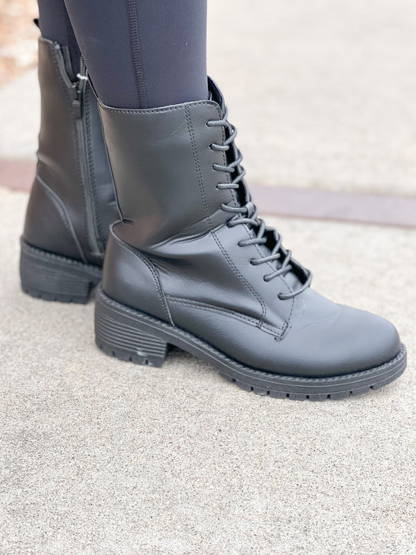 TRESSA COMBAT BOOT- 3 COLORS