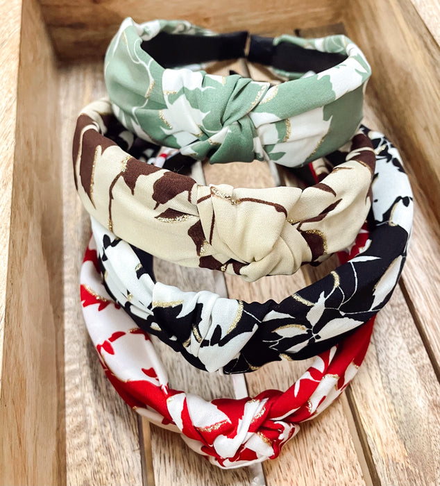 FLORAL KNOTTED HEADBAND