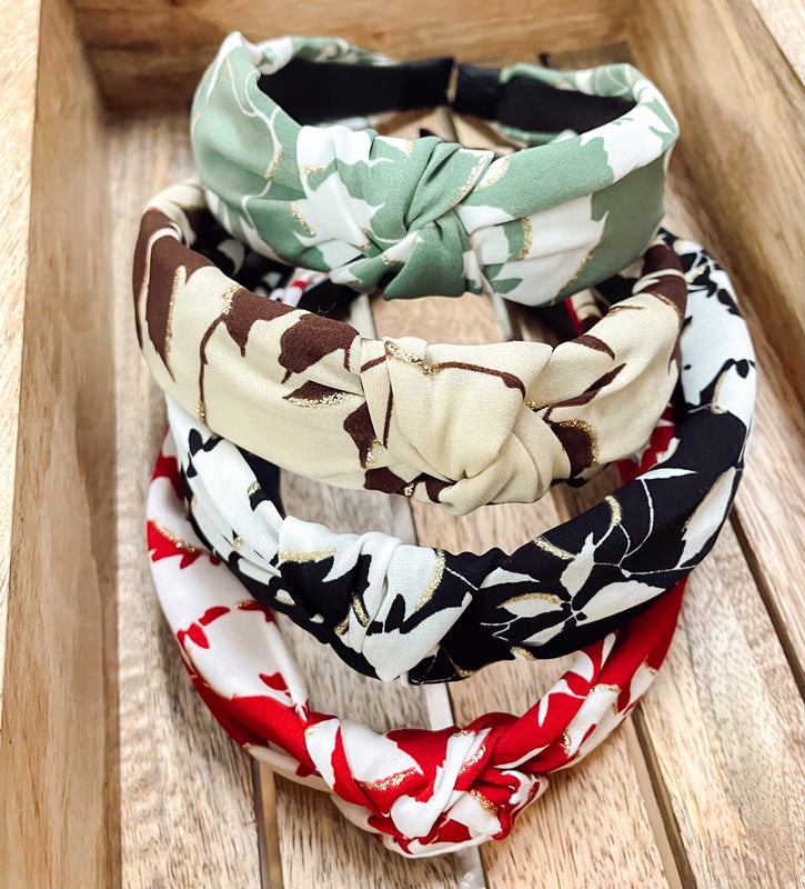 FLORAL KNOTTED HEADBAND