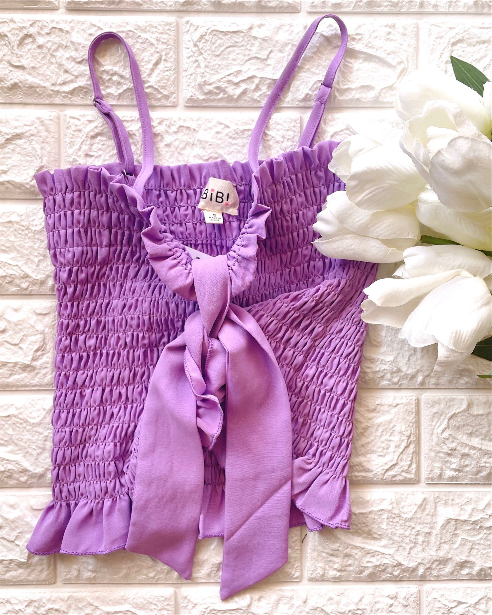 Crushed Velvet Crop Tank in Lavender - The Sugarpuss Collection